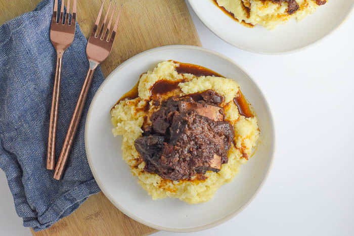 Short Ribs with Ancho Chile Grits