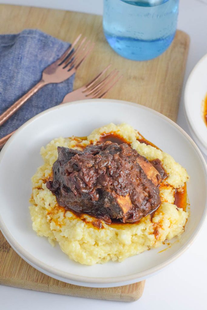 Short Ribs with Ancho Chile Grits
